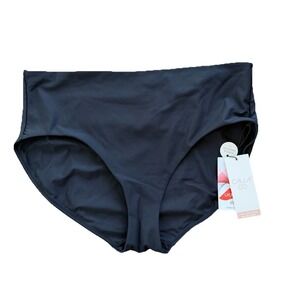 Calia Black Power Sculpt Mid Rise Bikini Bottoms Women's Sz XL NWT